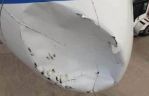 Ponta da aeronave ficou destruída