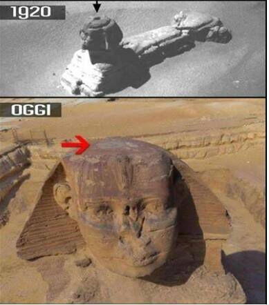 A esfinge tinha uma abertura e nunca é referido nas descrições oficiais