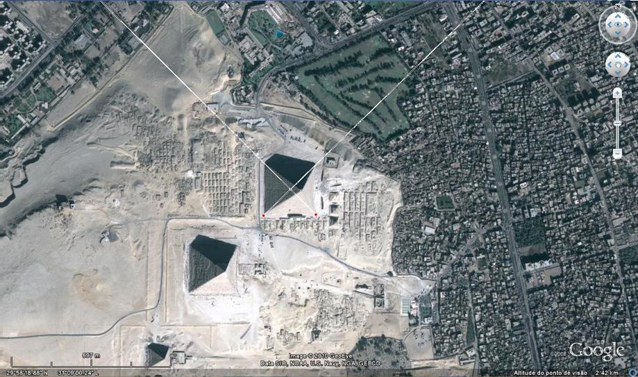 A pirâmide de Quéops 2-Prolongamento diagonais