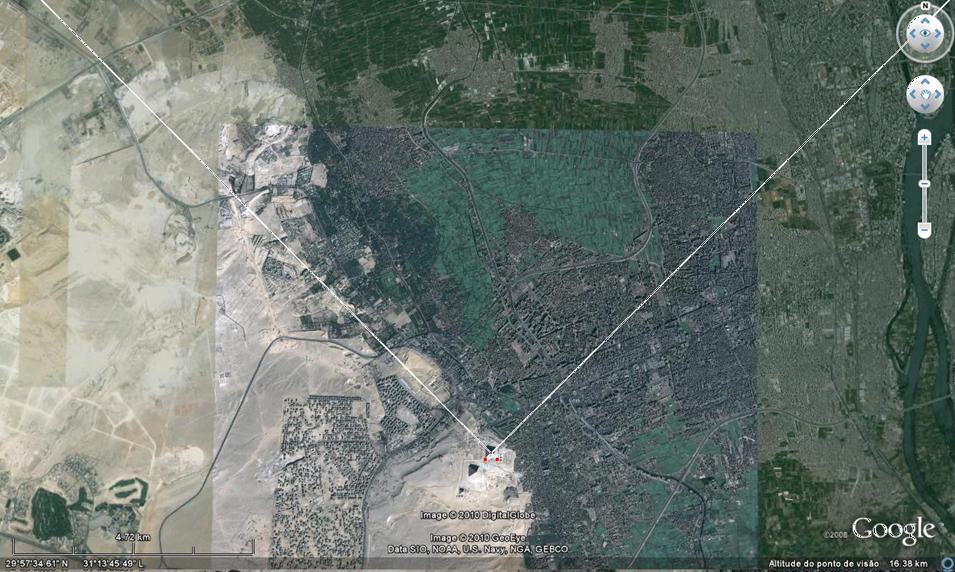 A pirâmide de Quéops 3- Prolongamento diagonais 2